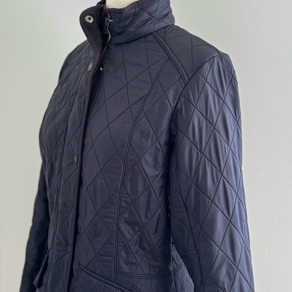 Barbour Cavalry Polarquilt Quilted Jacket Women's Black Size US 8 - Picture 4 of 11